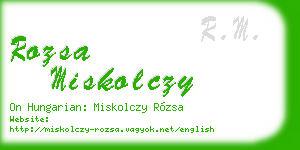 rozsa miskolczy business card